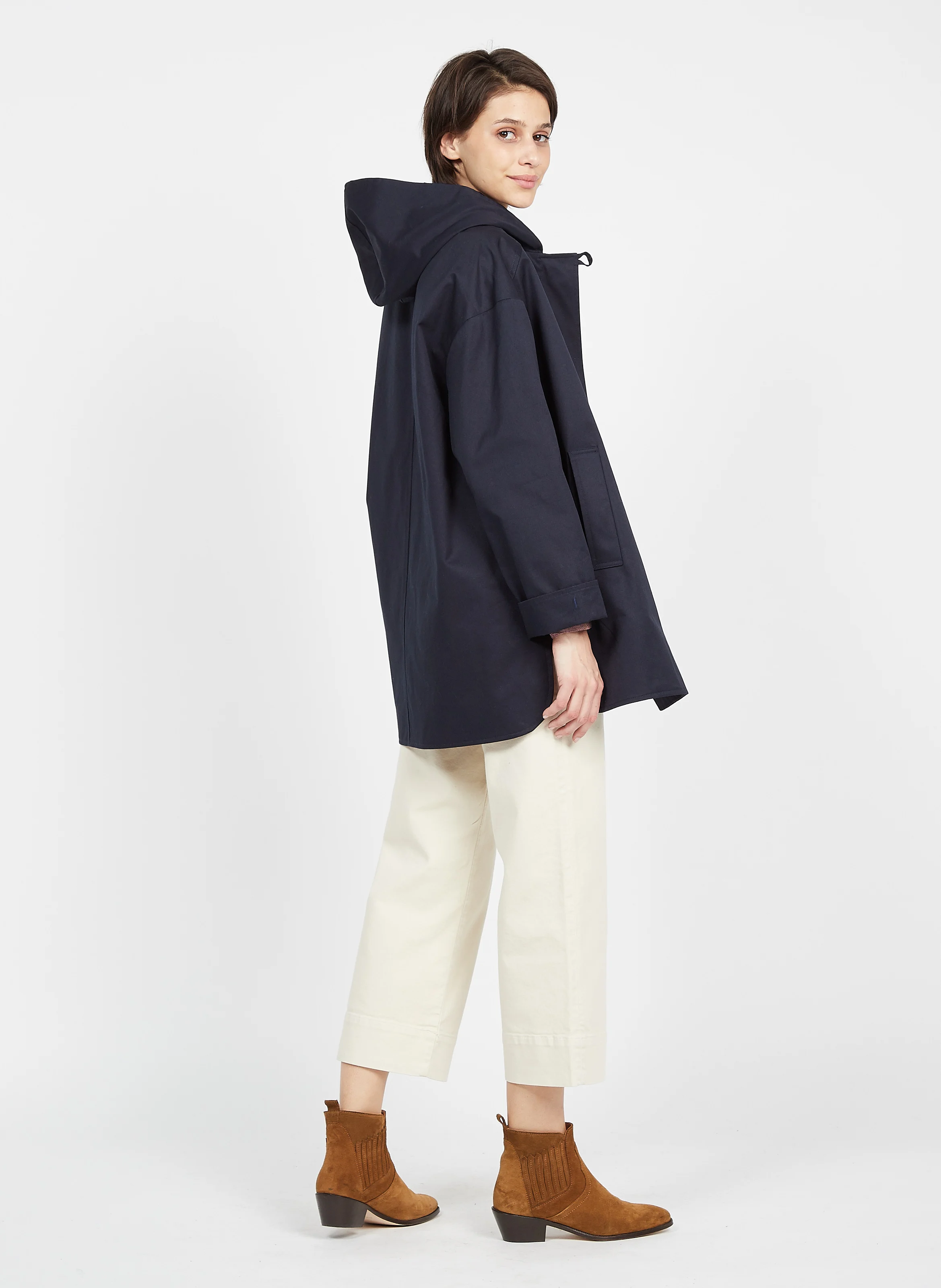 ELLIAS - Pull Col V en laine| Bleu