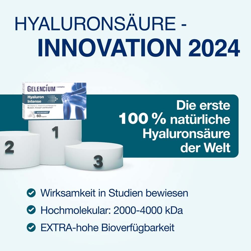 GELENCIUM® Hyaluron Intense hochdosiert 500 mg mit Vitamin C