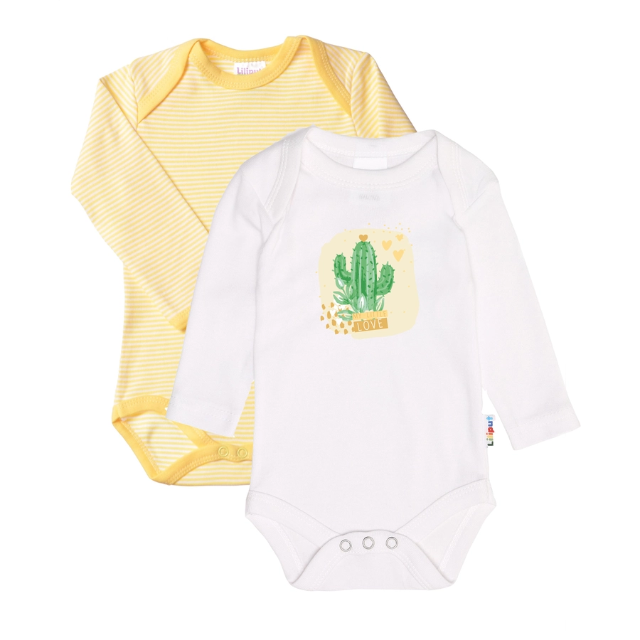 Liliput Langarmbody 2er-Pack gelb und weiß