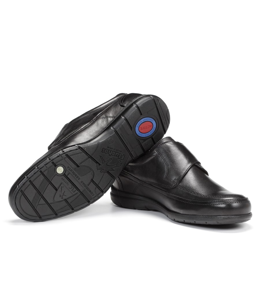 Sapatos de couro Fluchos 8782_Ave_Negr Preto