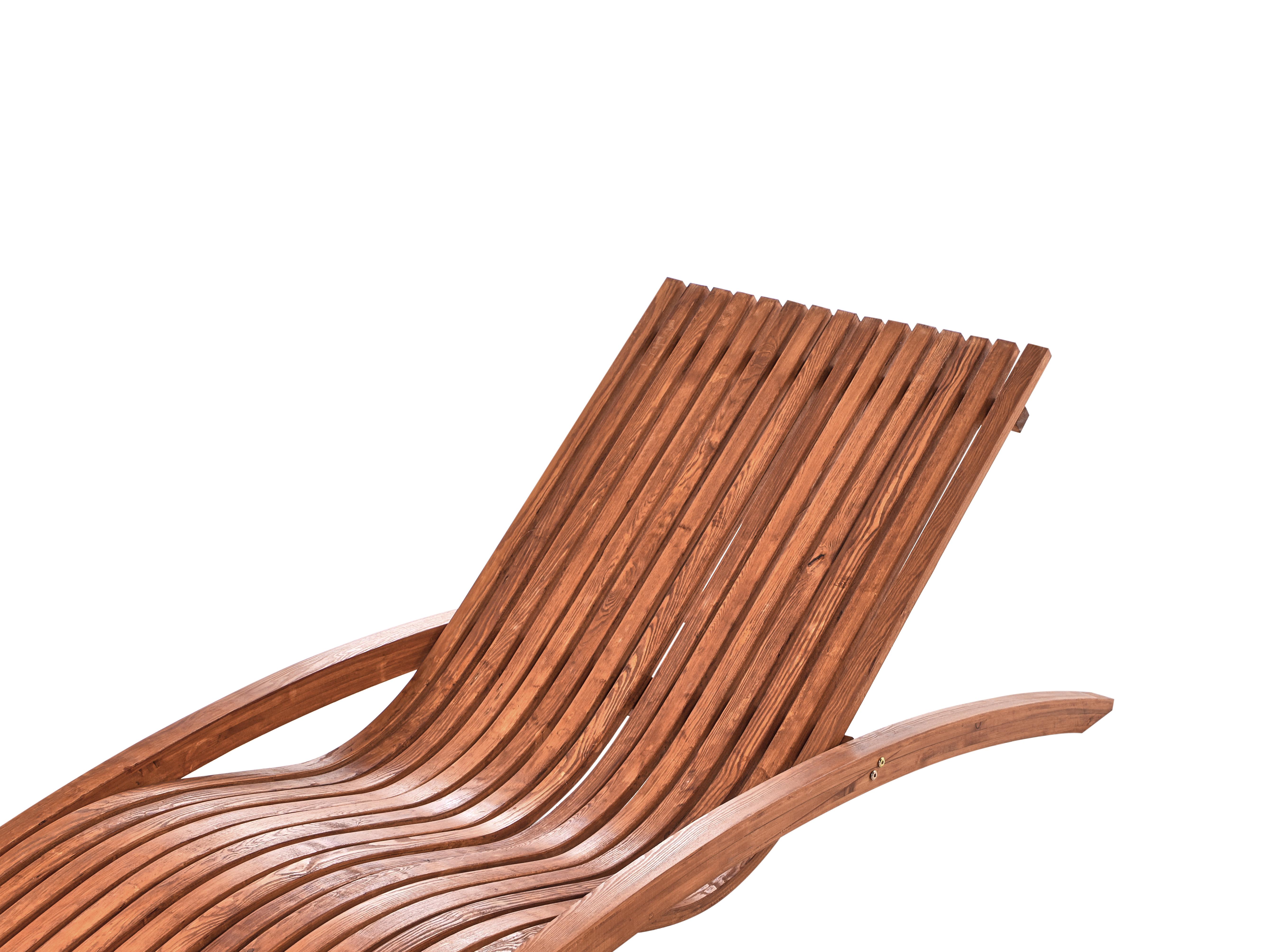 Ligstoel TANARO Larikshout Bruin