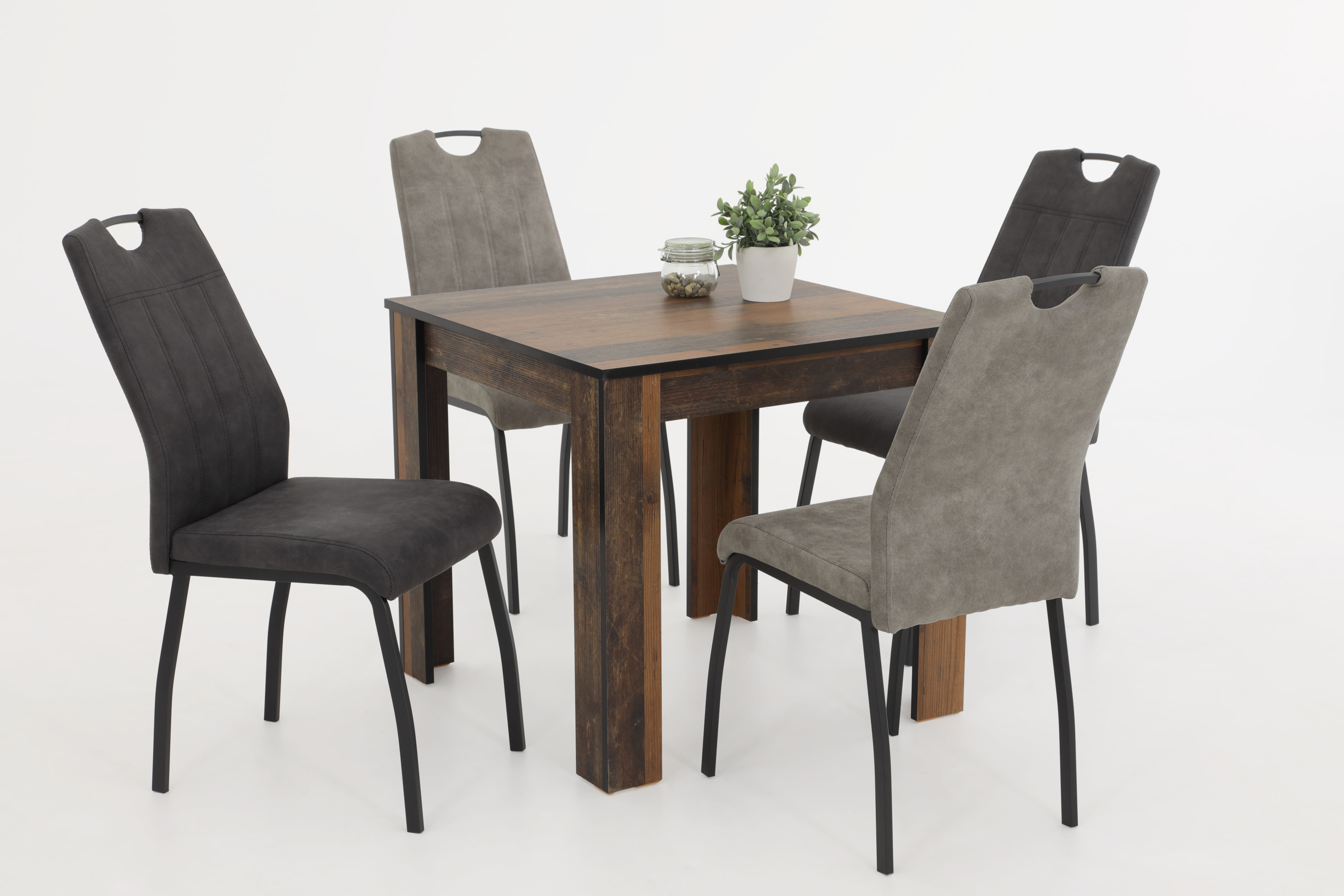 Polsterstuhl ELIF II 2er Set grau