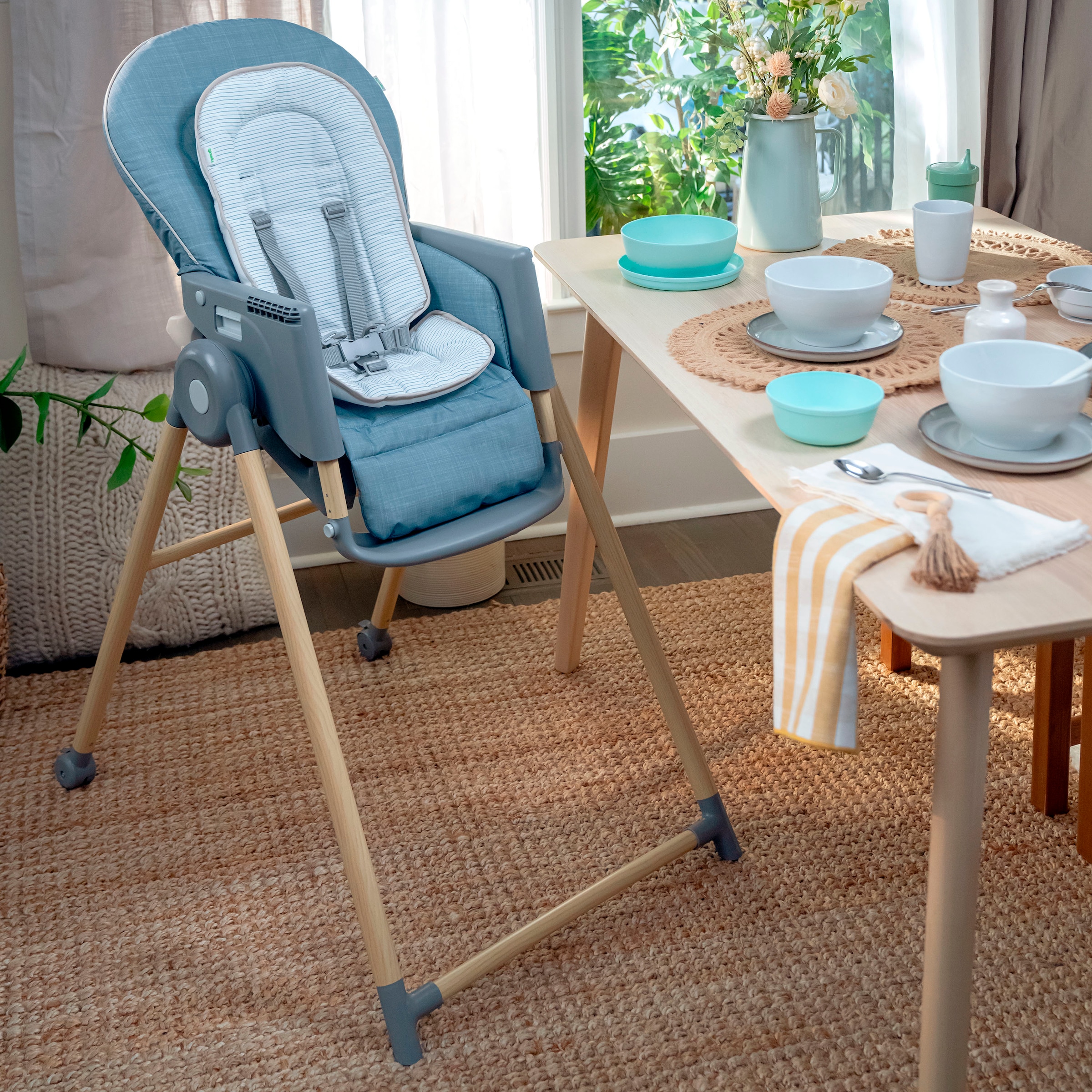 ingenuity Hochstuhl »Proper Positioner™ 7-in-1 Deluxe High Chair - Chambray« ()