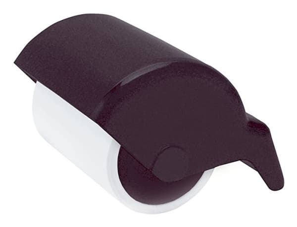 WEDO rulleslukker, laget av plast, svart med innebygd rull med tøypapir (80201)