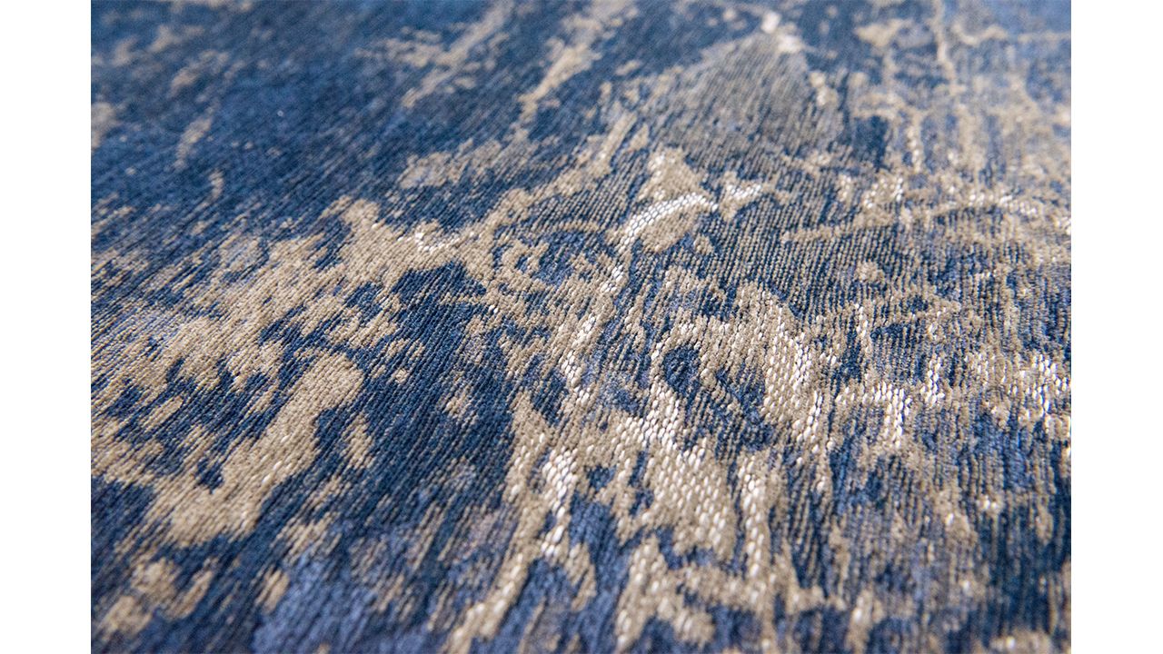 Vloerkleed Abyss Blue 8629 Mad Men Cracks  | Louis de Poortere