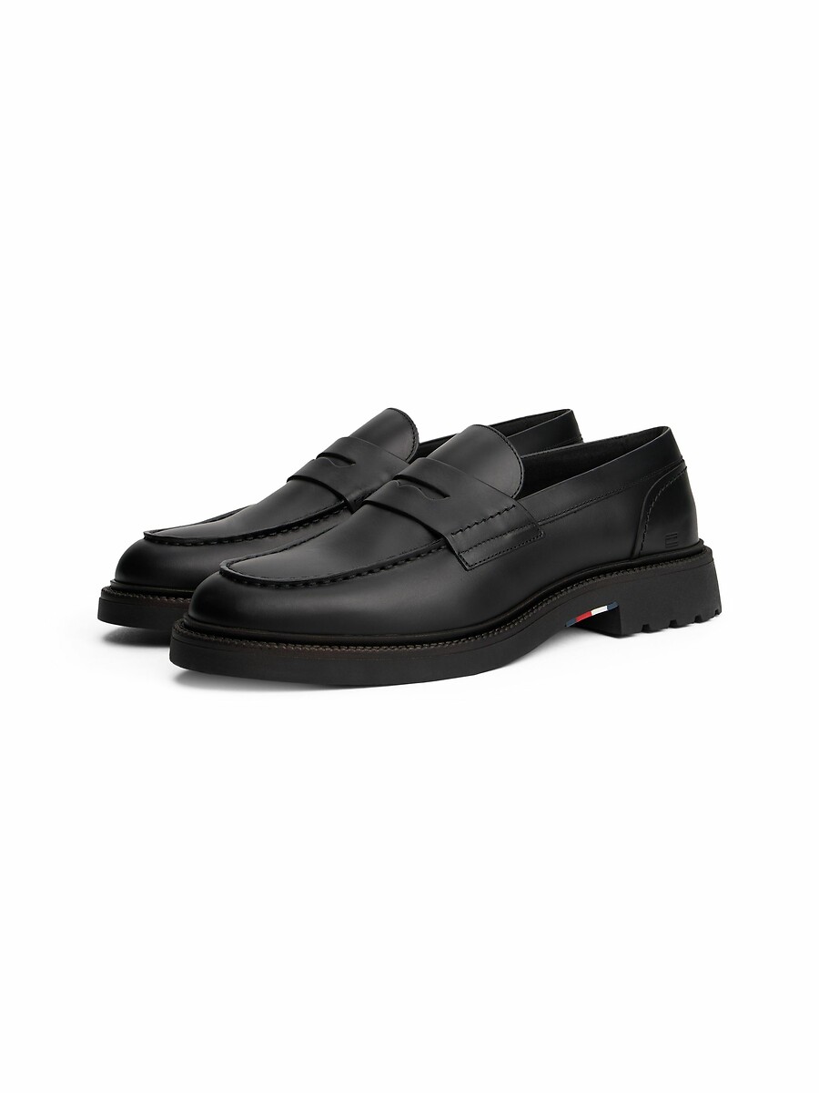 TOMMY HILFIGER<br>Mocassins em leer