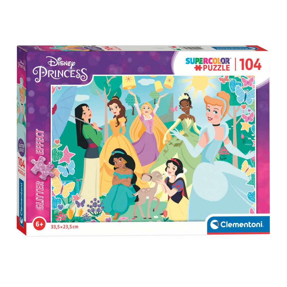 ClementoniPuzzel Disney Prinses Glitter Effect- 104 stukjes