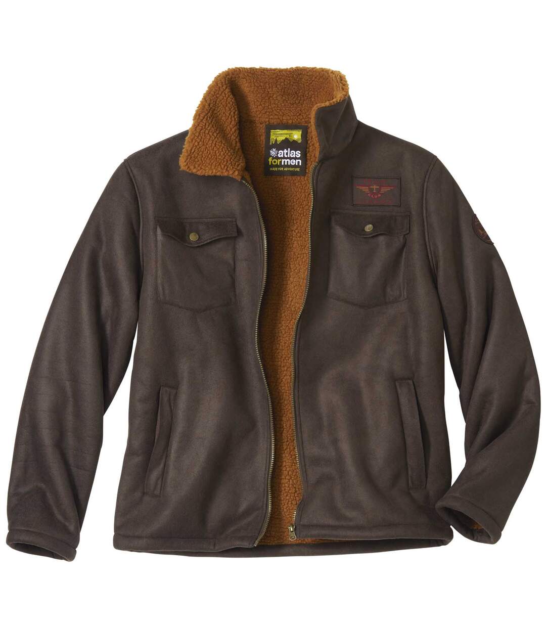 Blouson Aviateur en Suédine Fourré Sherpa