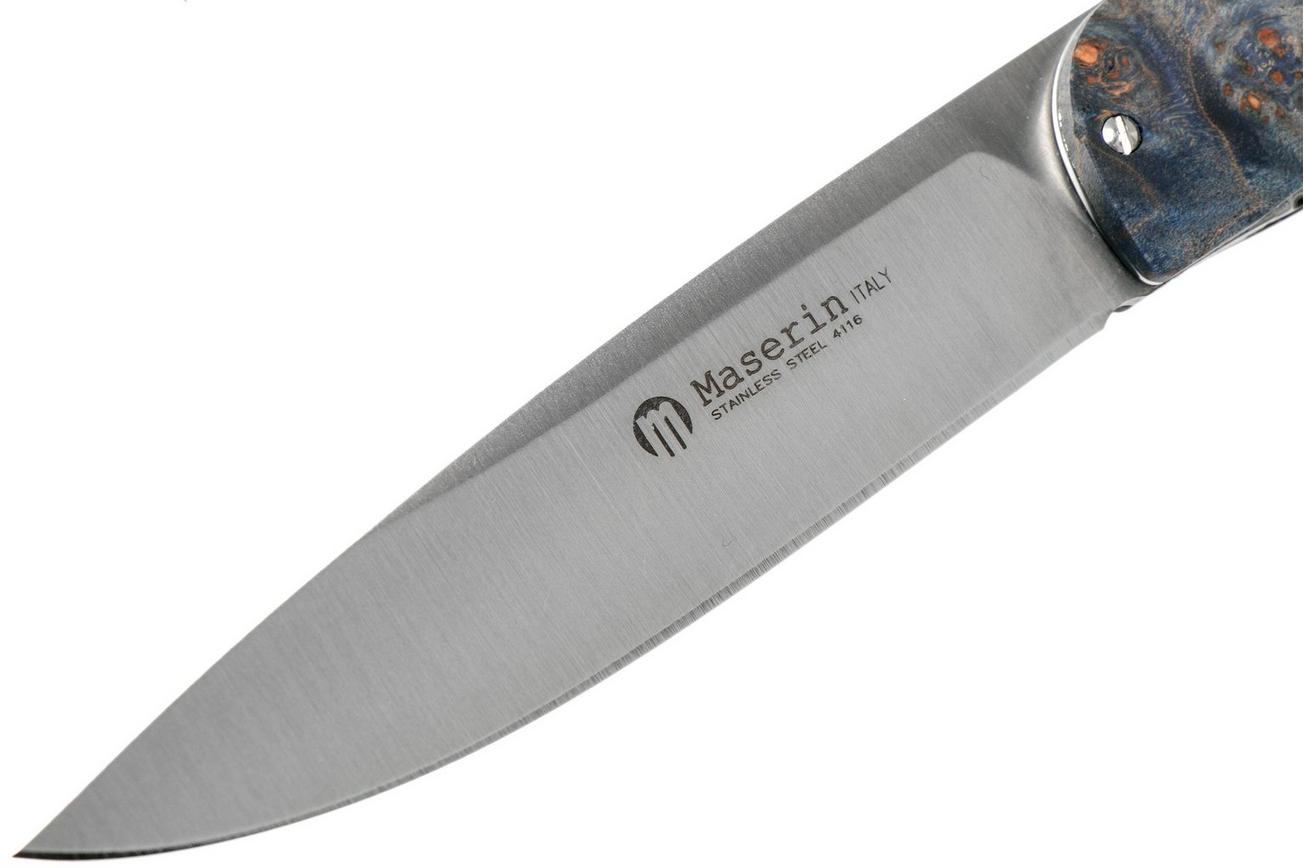 Maserin Gourmet Blue Burl zakmes, 380/RB