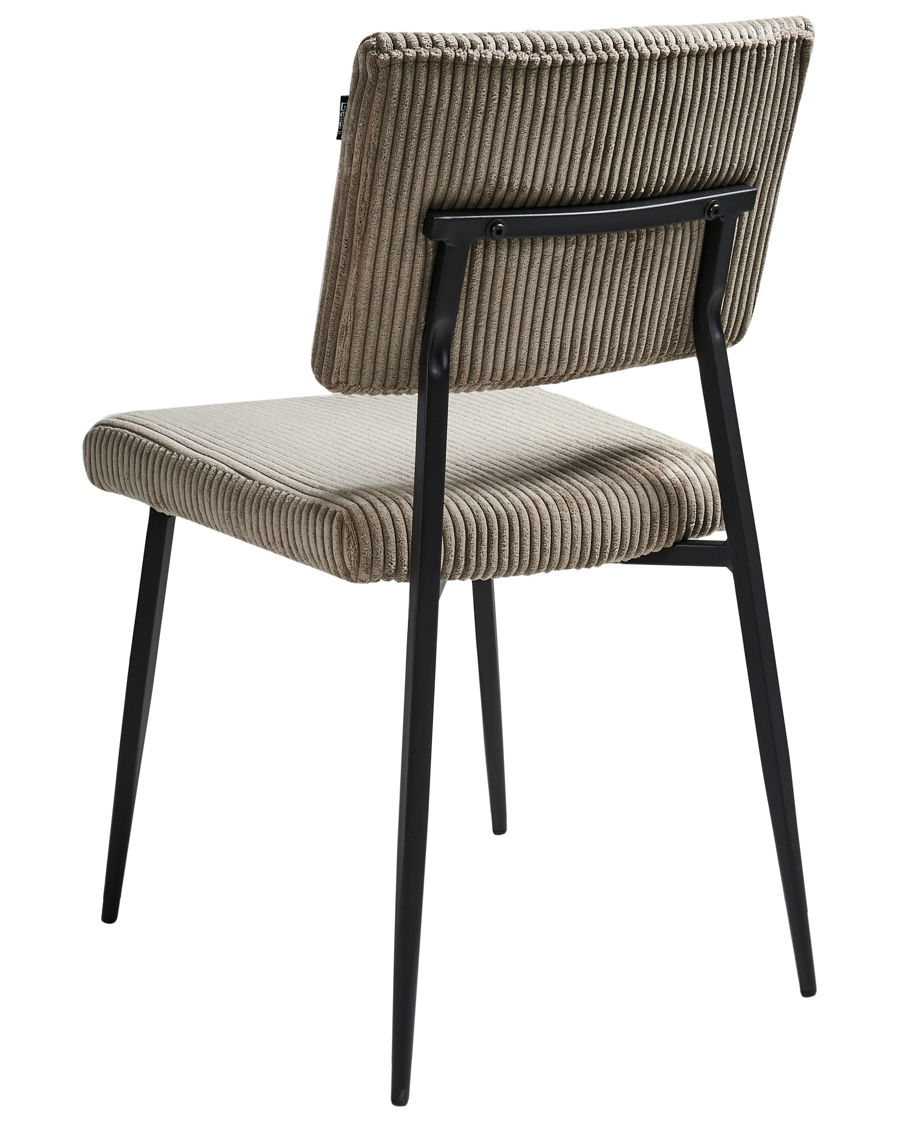 Set van 2 eetkamerstoelen STURGIS Corduroy Taupe