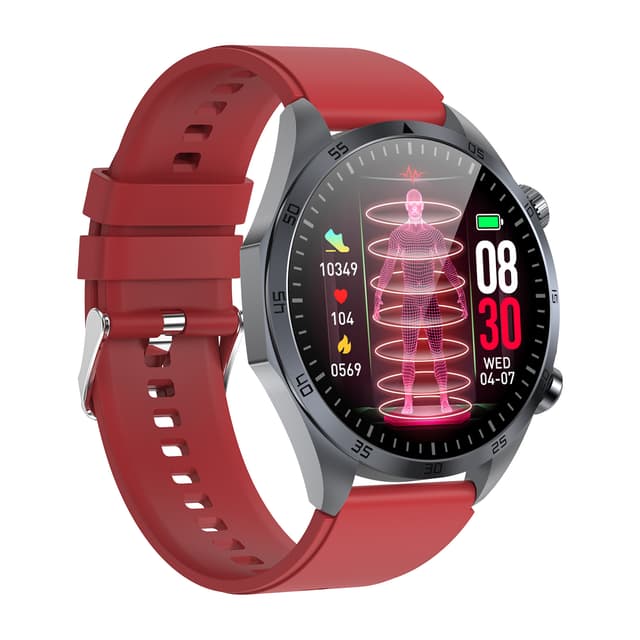 Smartwatch med avanceret sundhedsovervågning Rød