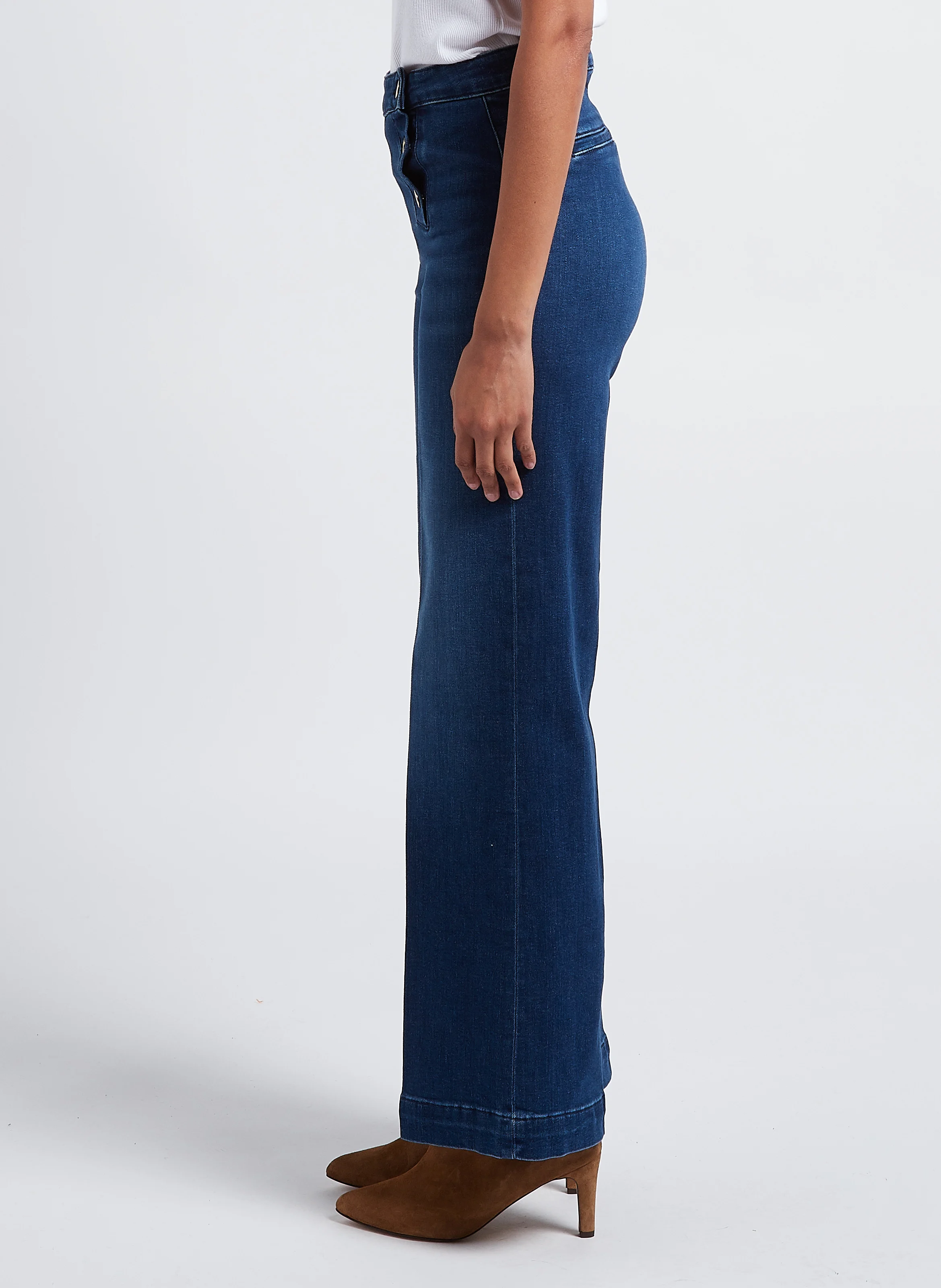 OXAN - Jean taille haute évasé | Bleu