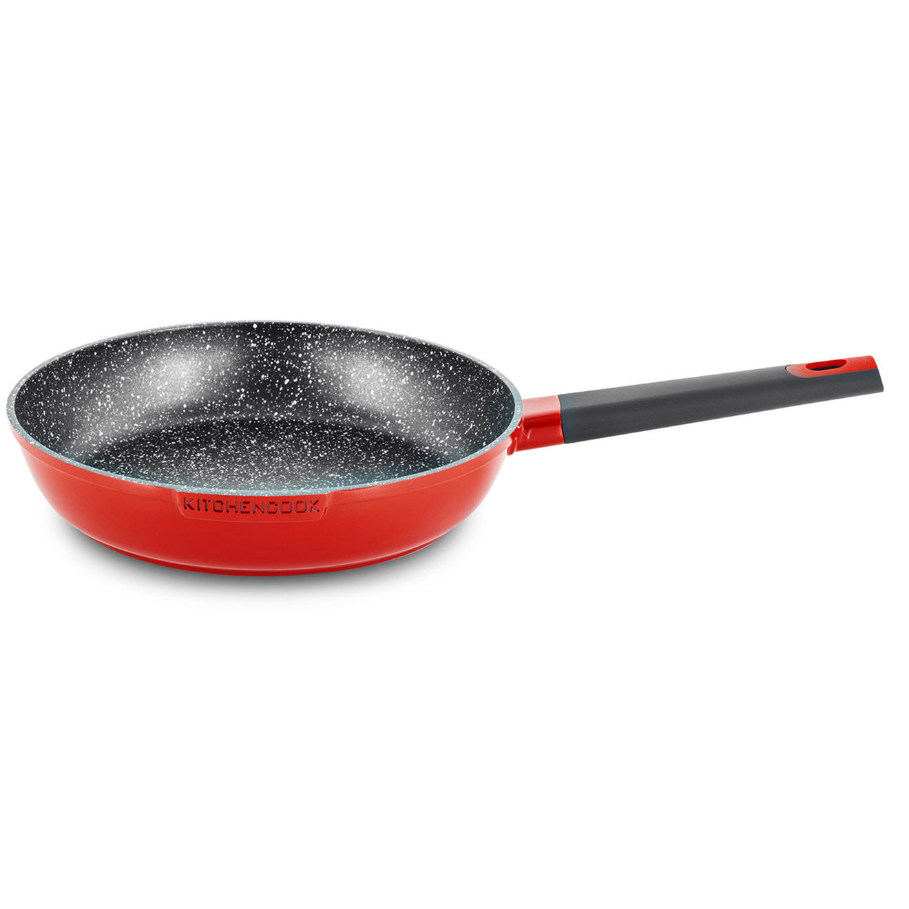 Kitchencook Poêle en fonte d'aluminium rouge - D.26 cm
