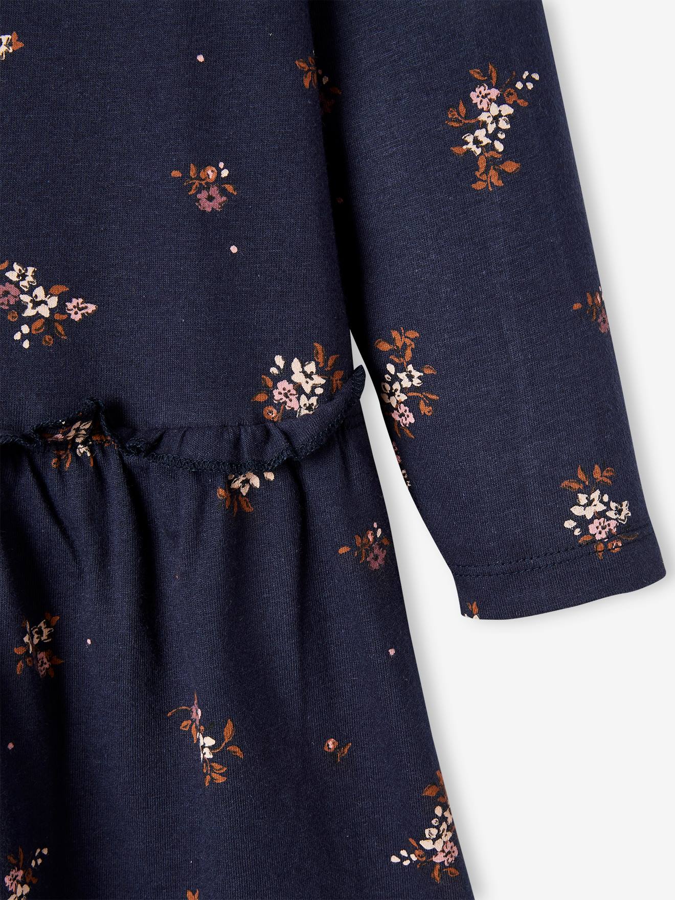 Vestido rosa estampado para meninas