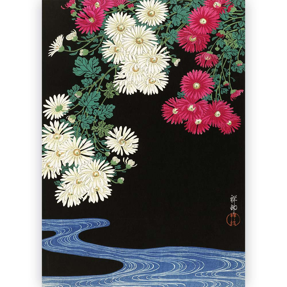 Poster Ohara Koson - Chrysanthemums 40x60 cm