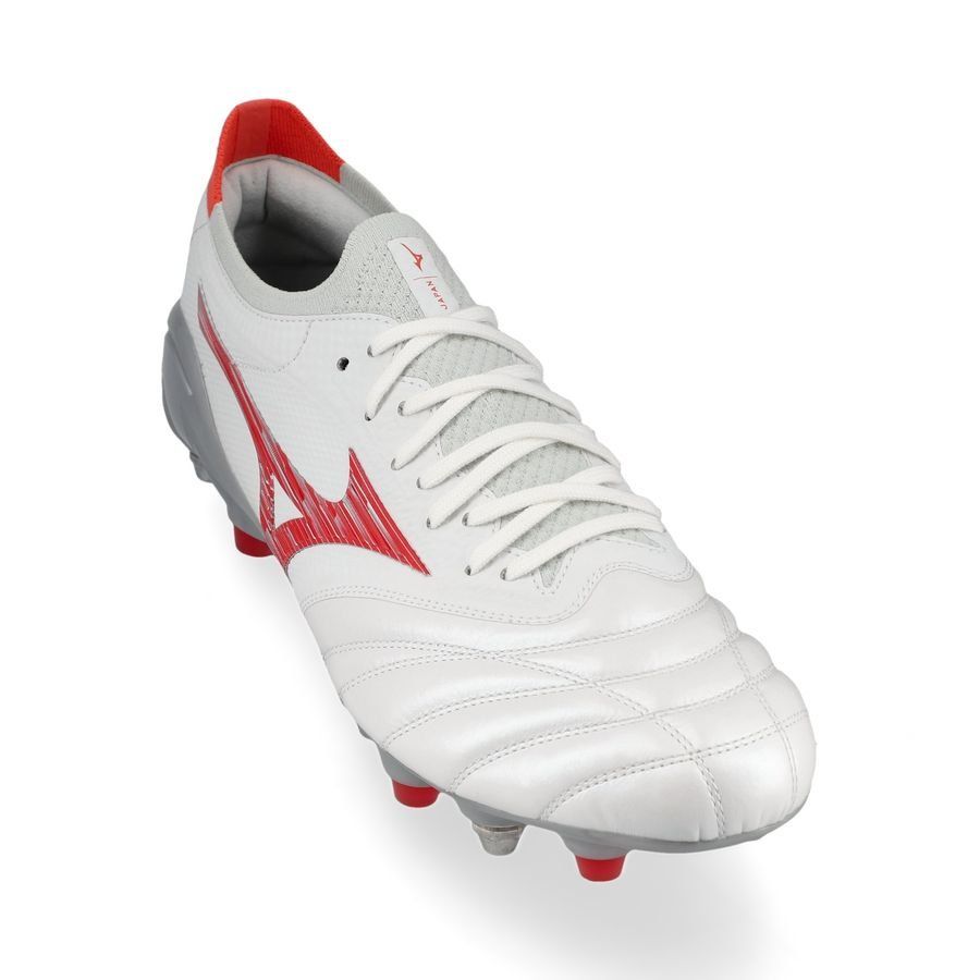 Mizuno Morelia Neo IV Beta Made in Japan SG Charge - Blanc/Radiant Red
