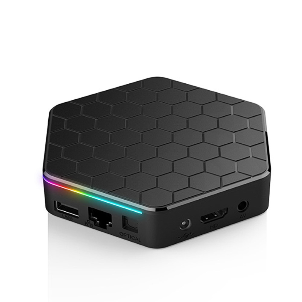 4GB Ram 6K Android 12.0 Smart TV Box Internet WiFi Streaming HDMI 64GB Quad Core Media Player mit Gigabit Ethernet LAN / RGB LED   Fernbedienung