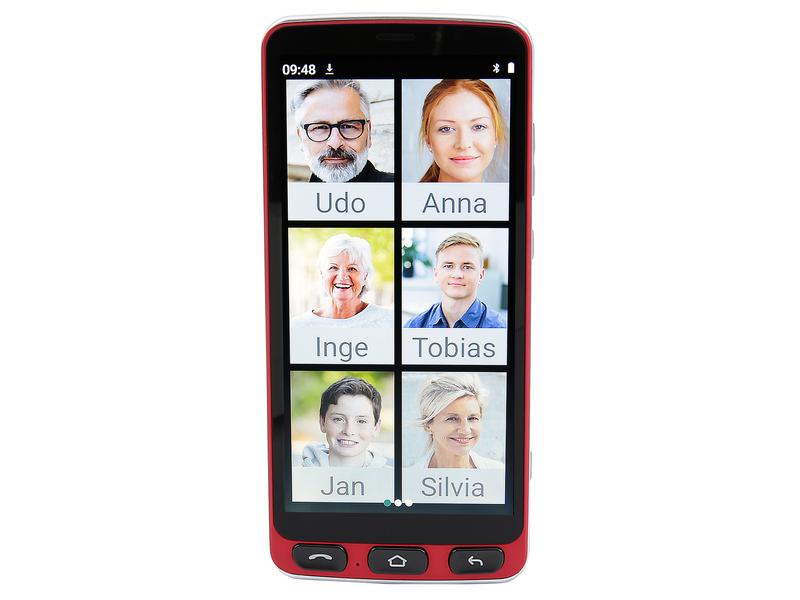 Olympia NEO 16 GB Rot Seniorenfreundliches Android-Smartphone mit einfacher Benutzerführung