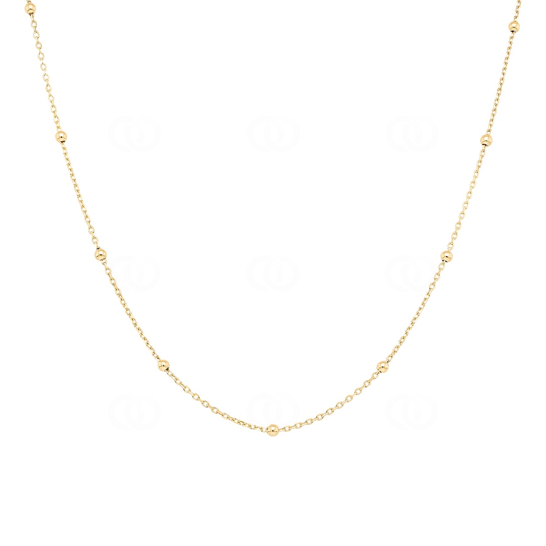 Ankerkette 750/18 K Gelbgold mit Kugeln 1.8mm