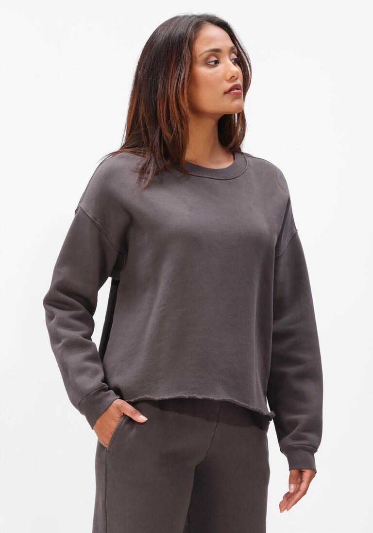 donkergrijze xirena sweater honor sweatshirt