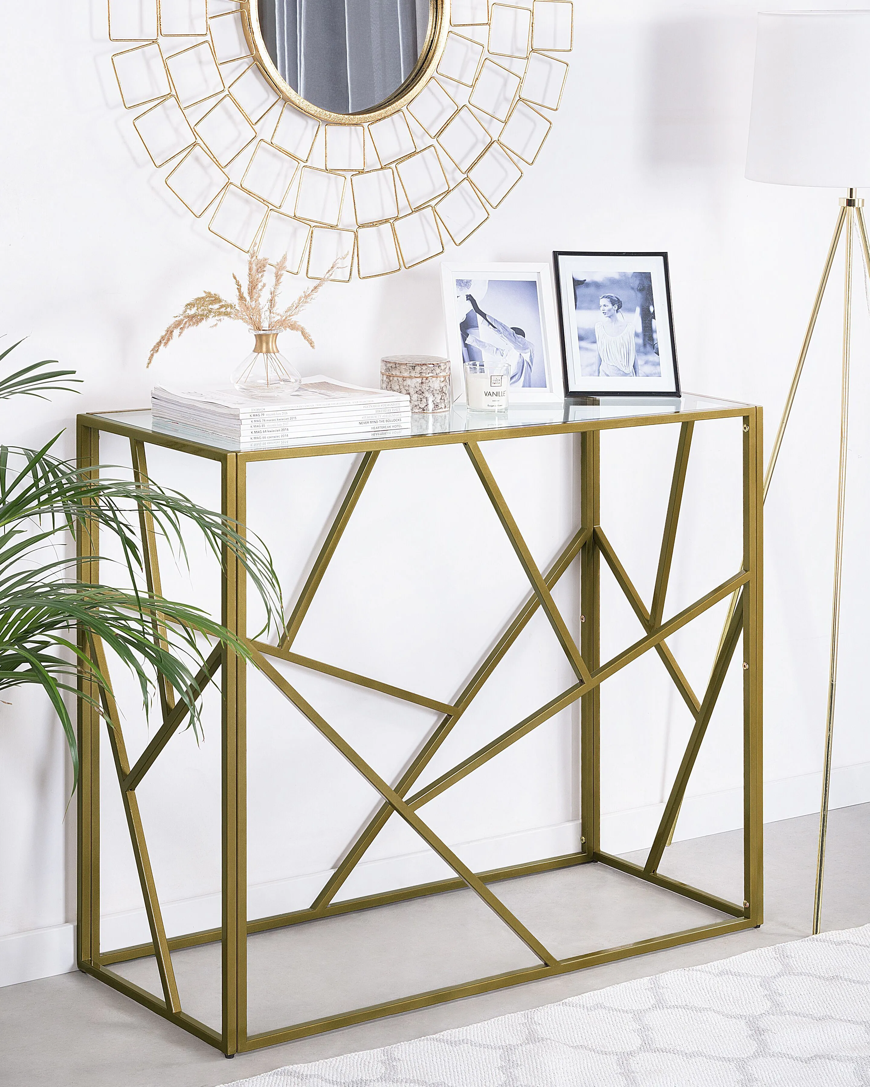 Sidetable ORLAND Glas Goud