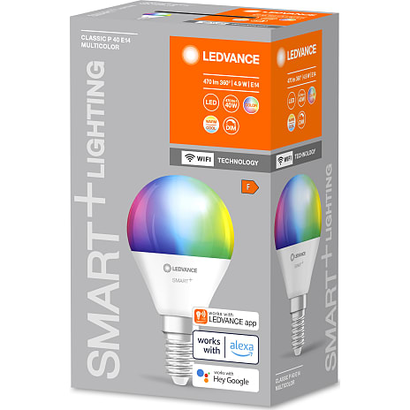 Ledvance smart+ kronepære 4,9W - multifarvet lys