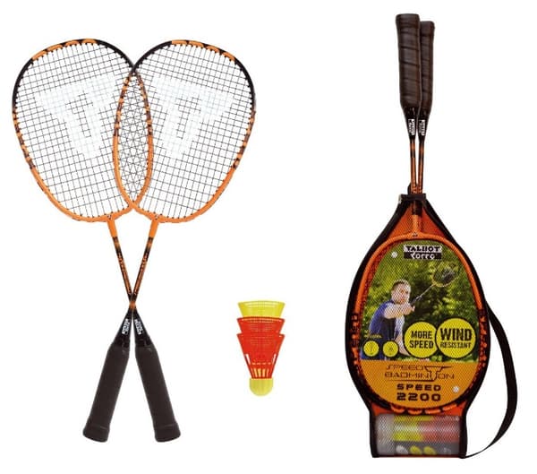 Talbot Torro 490112 badminton racket Aluminium Black, Orange 2 pc(s)