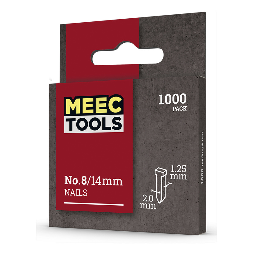 Spiker til stiftepistol 1000-pk No. 8 (14 mm)