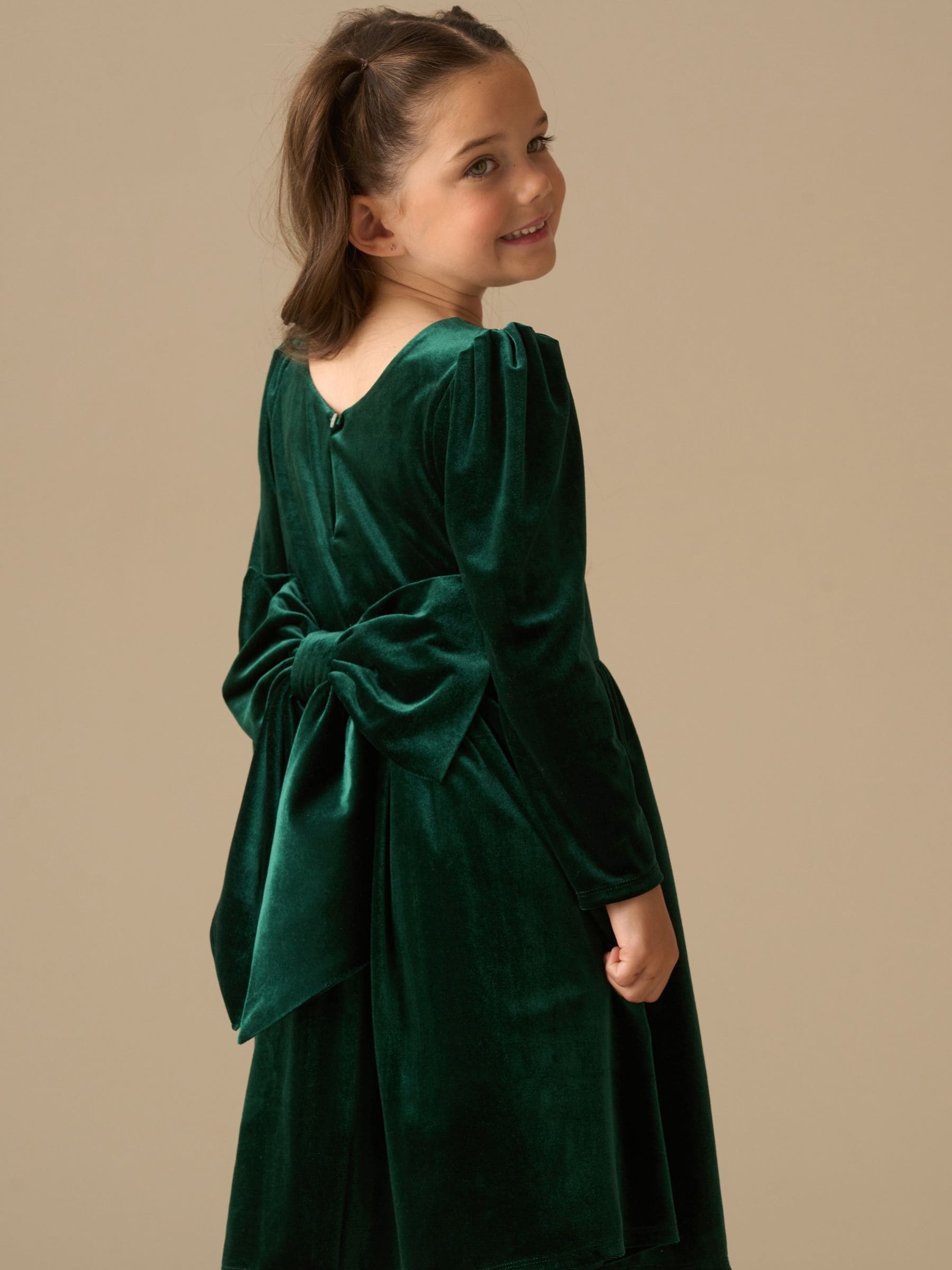 Angel & Rocket Grace Velvet Bow Back Dress