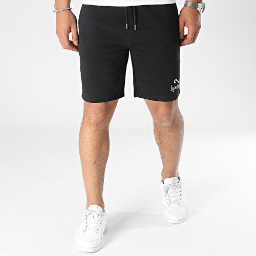 Short Jogging Logo Noir Blanc