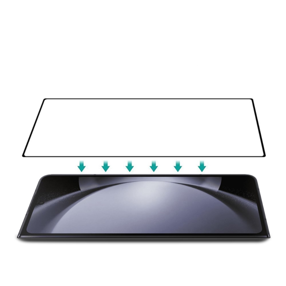 Samsung Galaxy Z Fold6 Full-Screen Vollbild Glas Display Schutz mit Rahmen - Schwarz