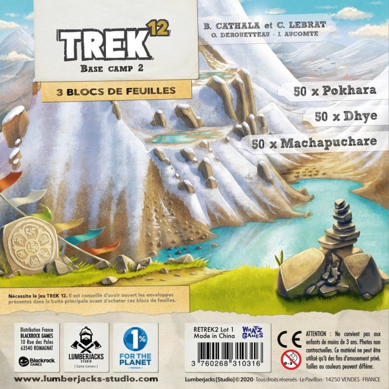 Trek 12 - 3 Blocs de feuilles - Base camp 2