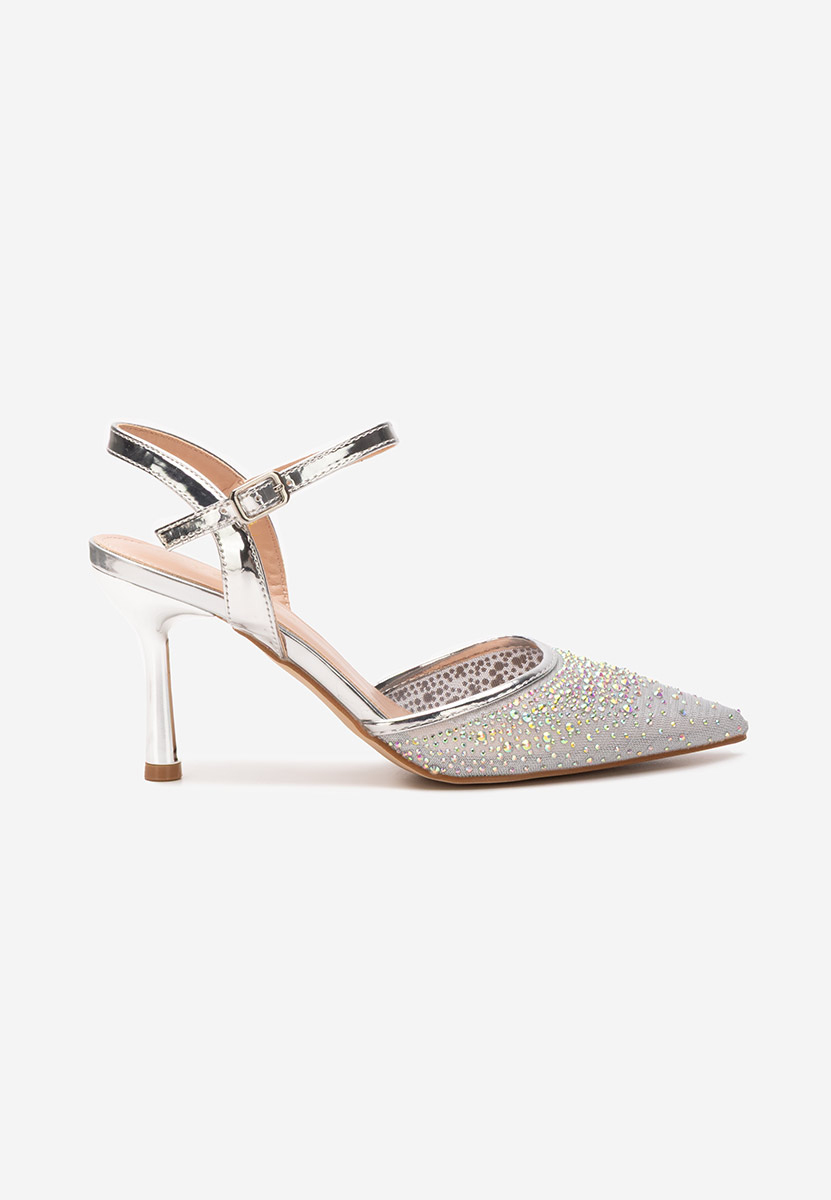 Chaussures à talon fin argent Valesia