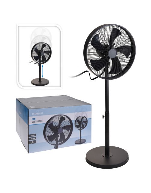Homestyle Ventilator Staand Model - Statiefventilator - Ø40 cm Zwart