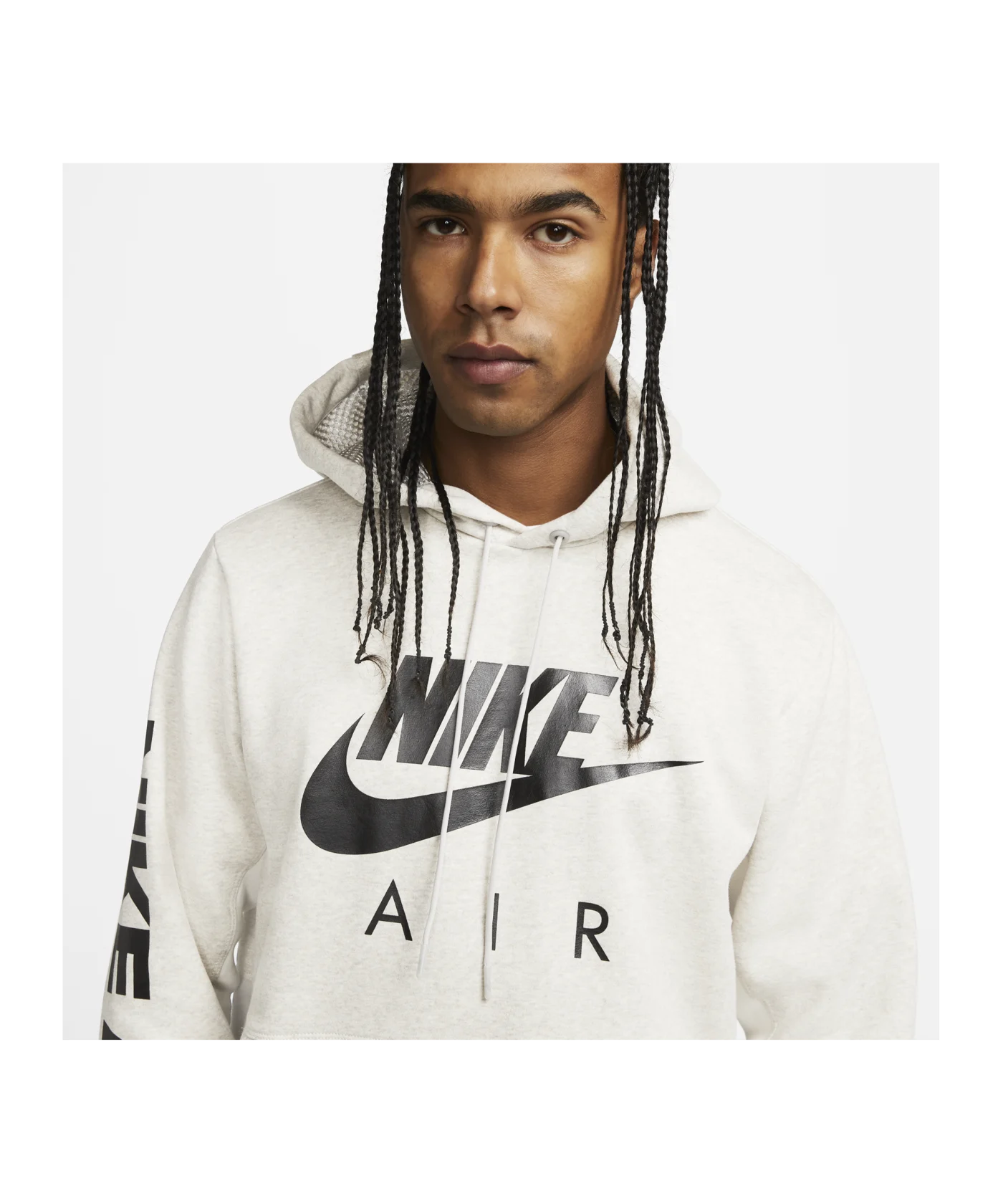 Nike Air Brushed-Back Fleece Hoody Grau F012