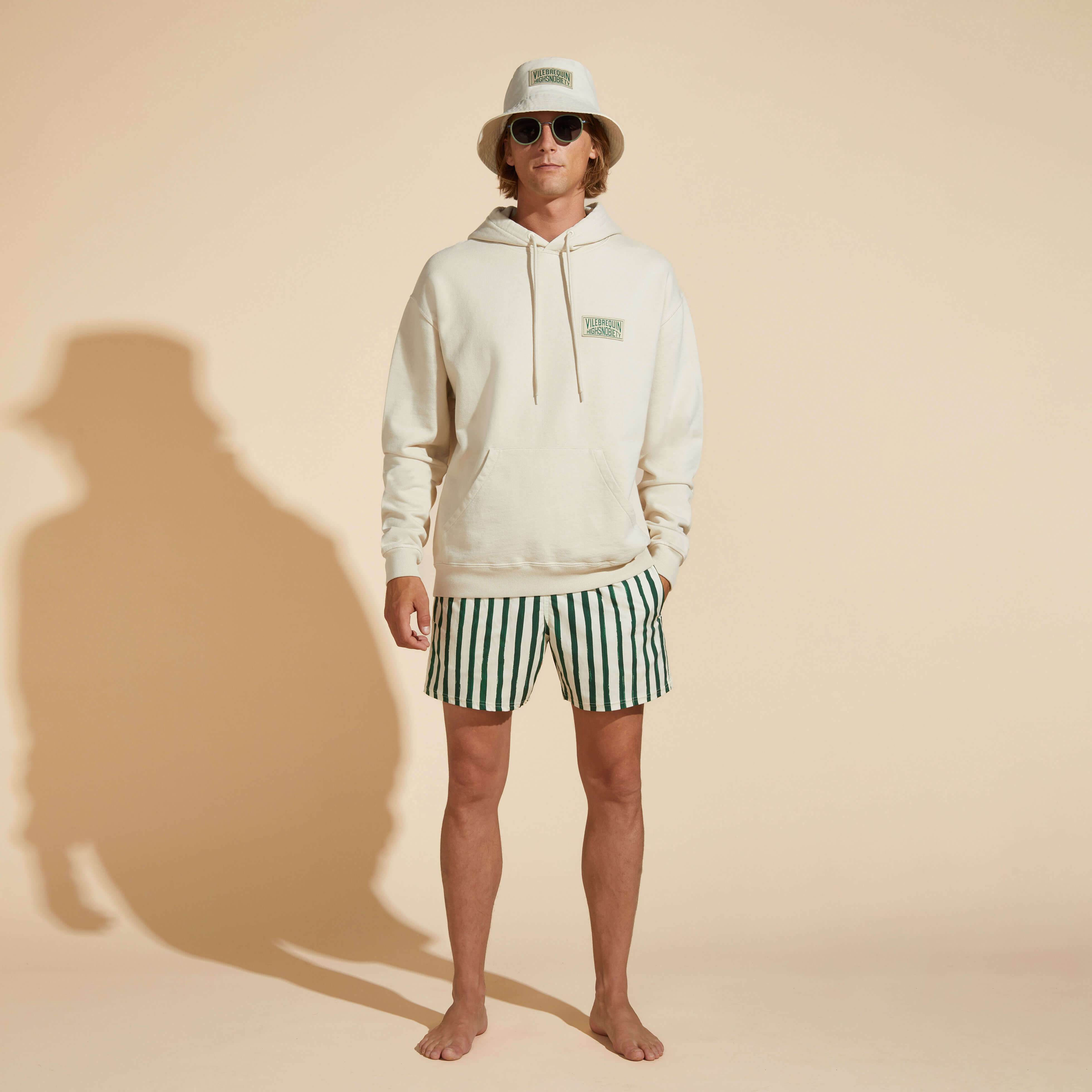 Sweat à capuche en coton homme uni - Vilebrequin x Highsnobiety | Site Vilebrequin | ZBOZ3S53
