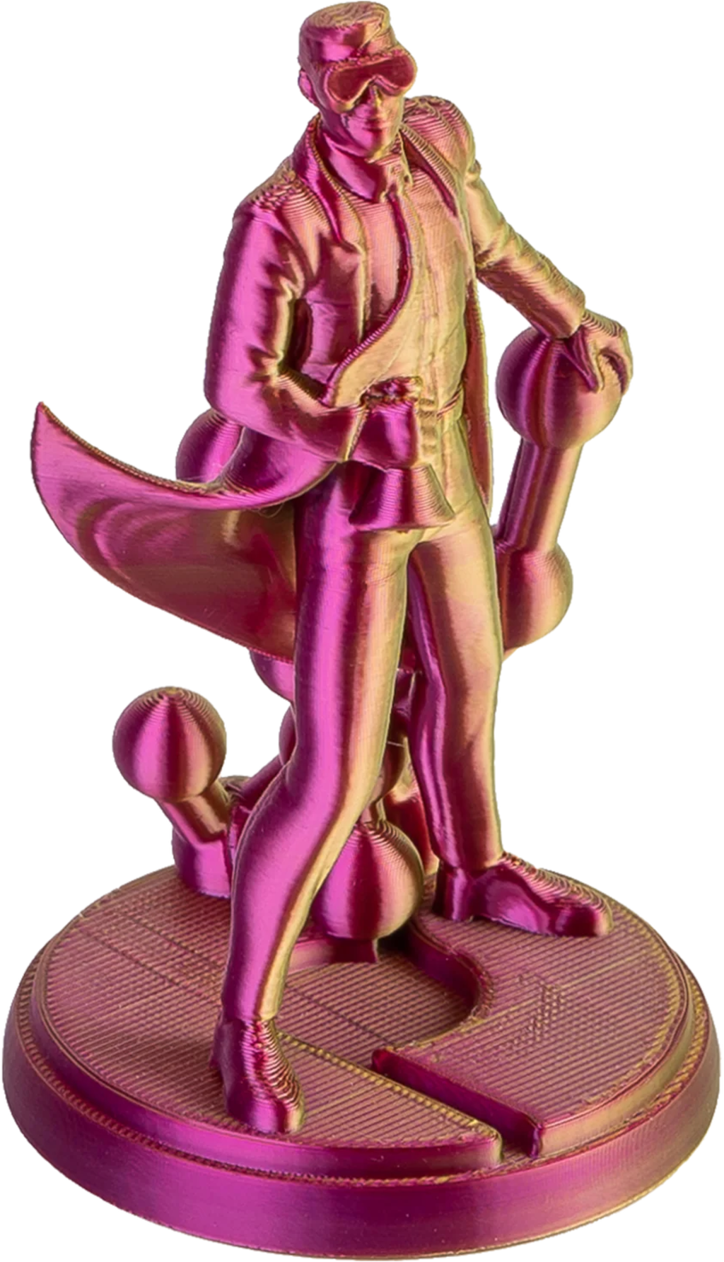 Polymaker  Panchroma™ PLA Dual Silk Aubergine (Lime-Magenta), 1,75 mm / 1000 g    Zweifarbige Magie mit Seidenglanz in Aubergine