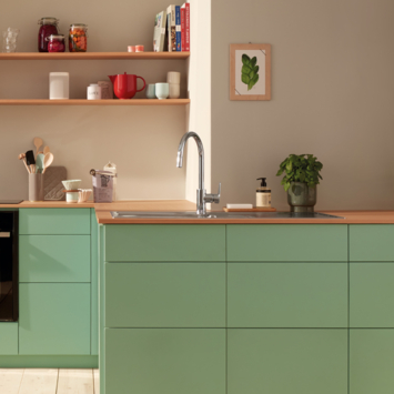 Grohe Keukenmengkraan Start Edge Hoge Uitloop Uittrekbare Mousseur Chroom