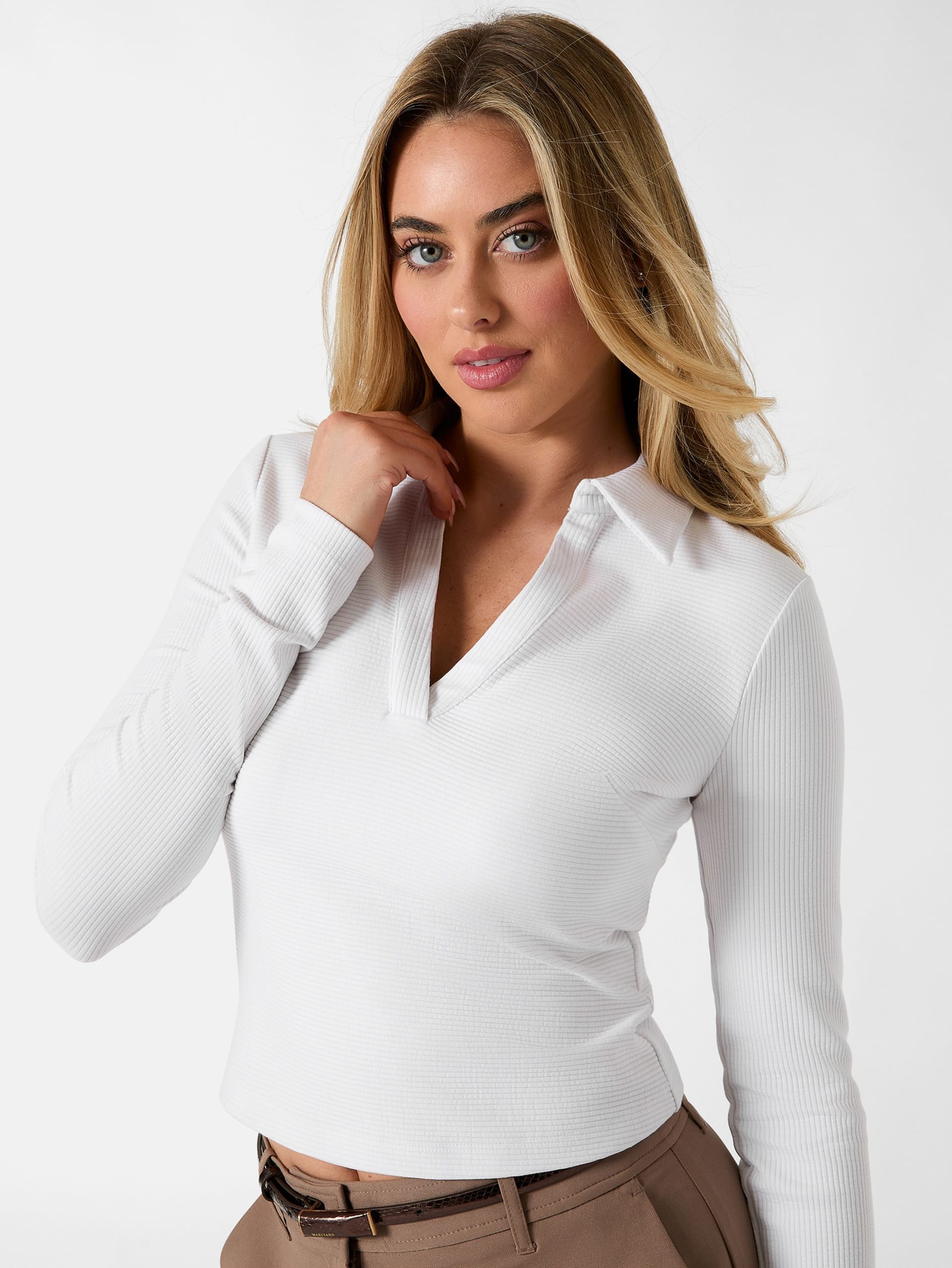 Camisa polo canelada