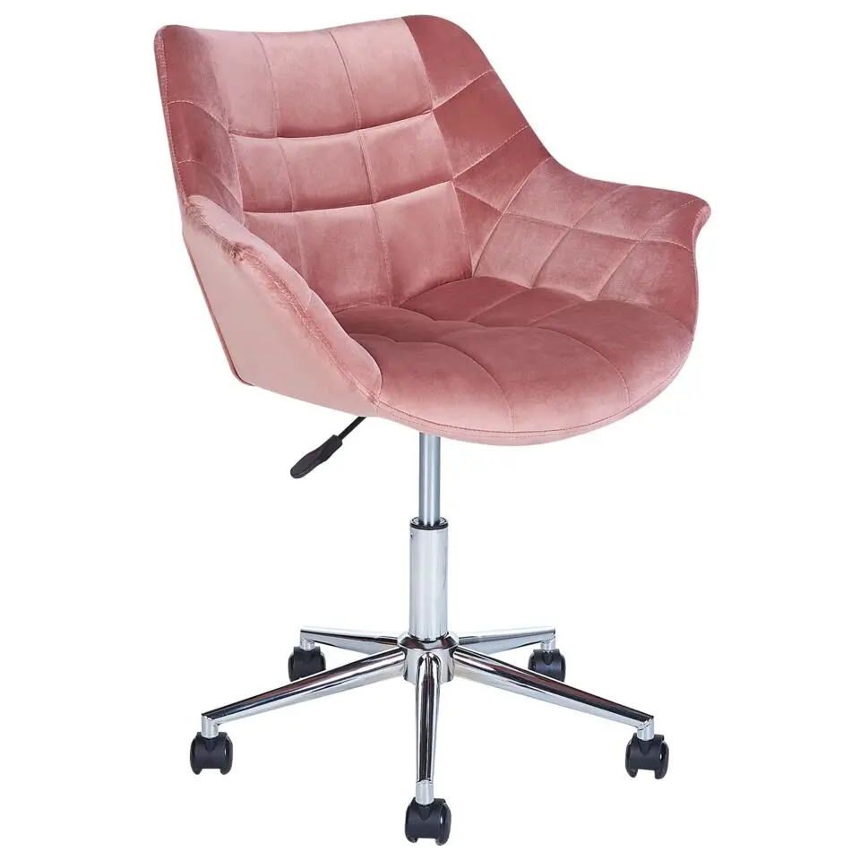 LABELLE - Bureaustoel - Roze - Fluweel