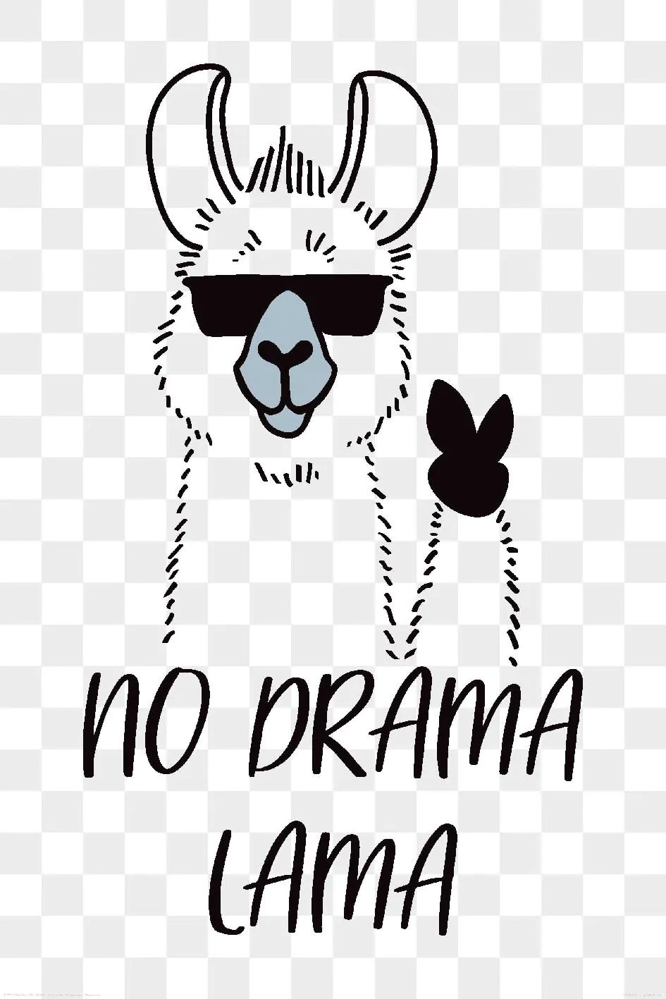 Poster No Drama Lama, 61 x 91 cm