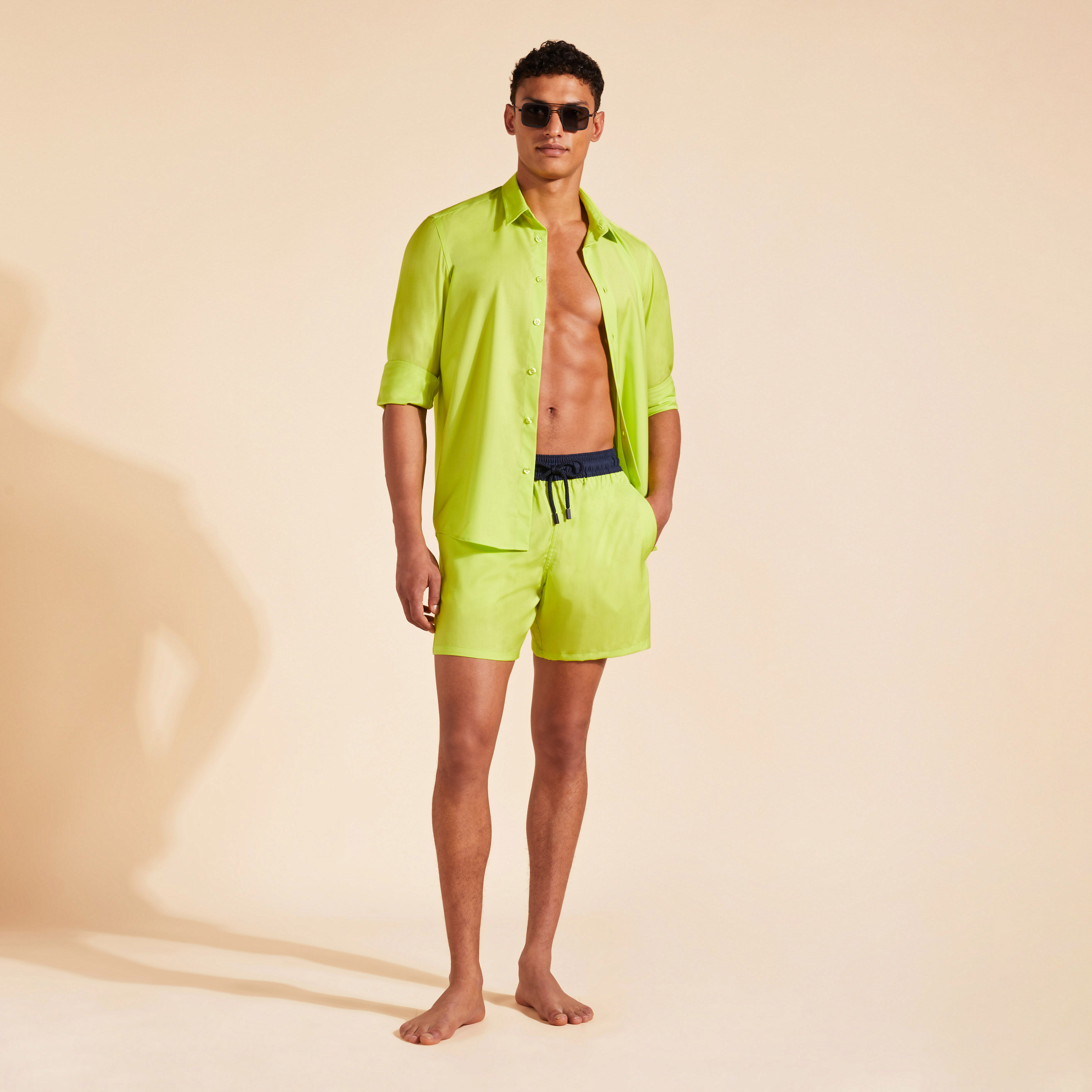 Chemise en laine super 120 homme unie