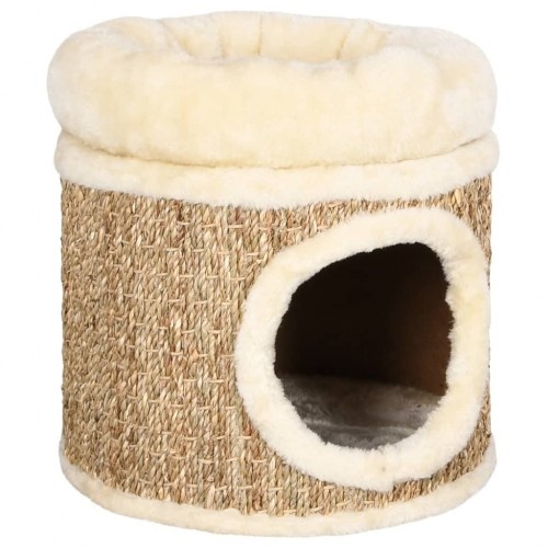 Casinha e arranhador para gatos vidaXL, bege