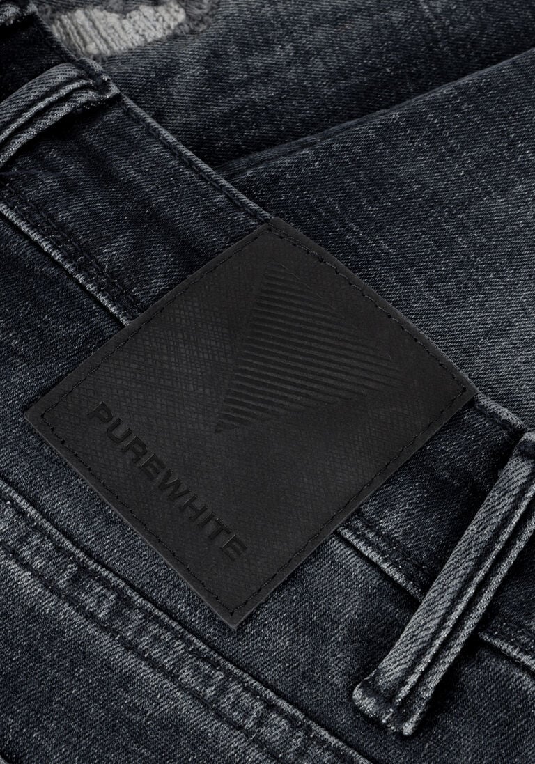 PUREWHITE donkerblauwe purewhite slim fit jeans #the jone - skinny fit jeans with allover damgaing spots