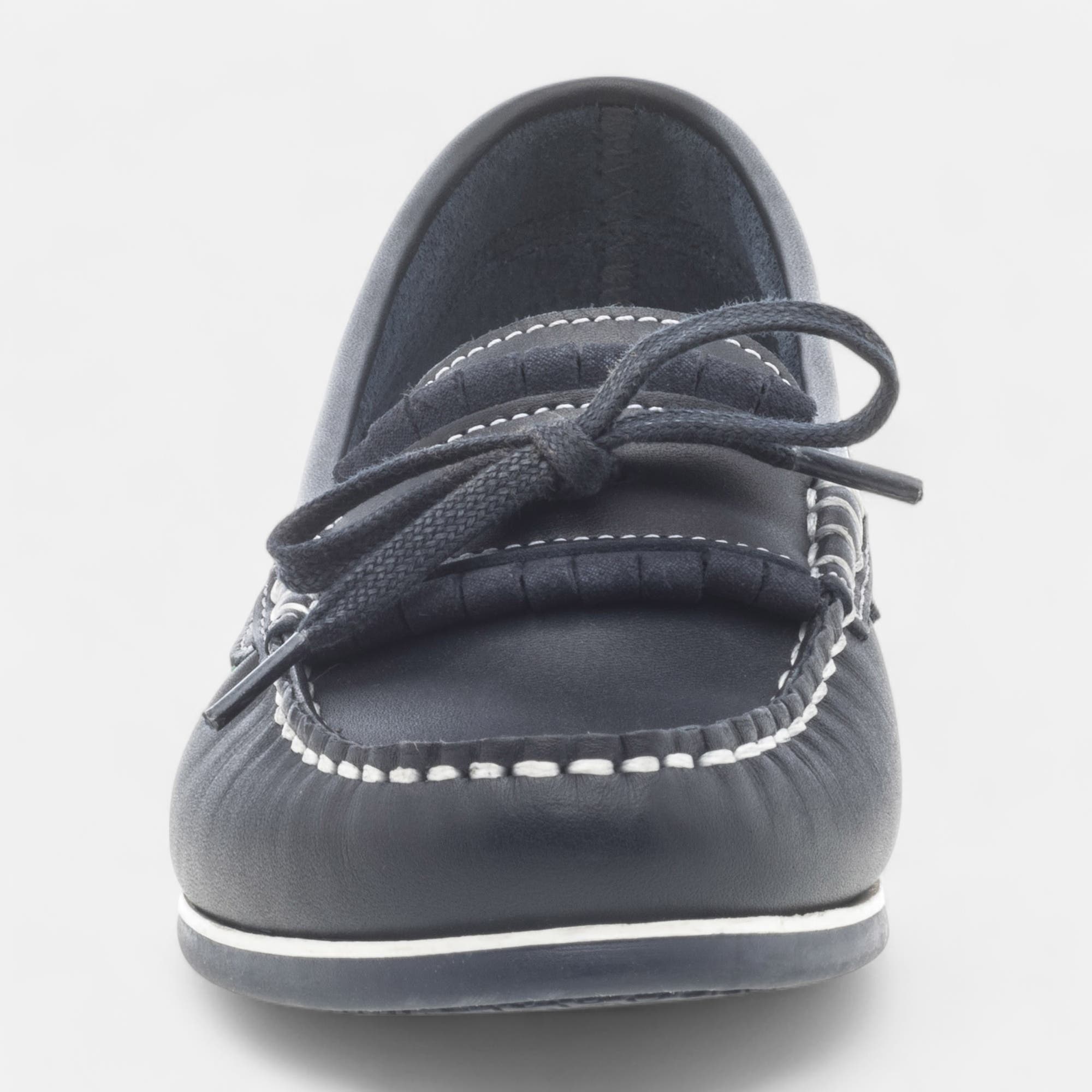 Mocassins Femme en cuir bleu marine