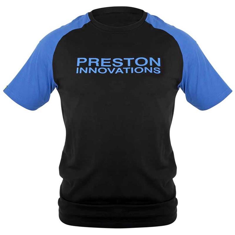 Tee Shirt Manches Courtes Preston Innovations Lightweight Raglan T-Shirt - Noir/Bleu