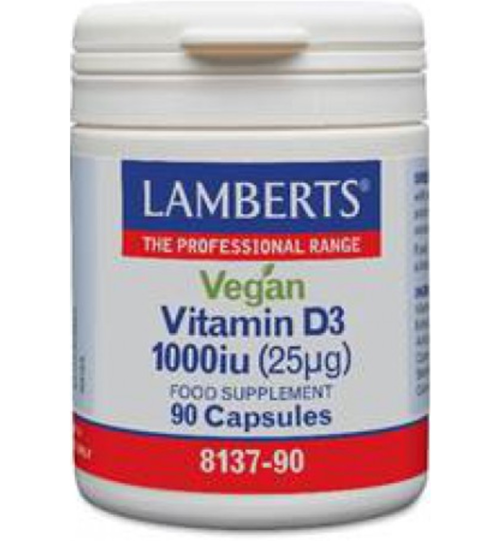 Lamberts Vitamine D3 1000Ie 25Mcg Vegan (90 capsules)