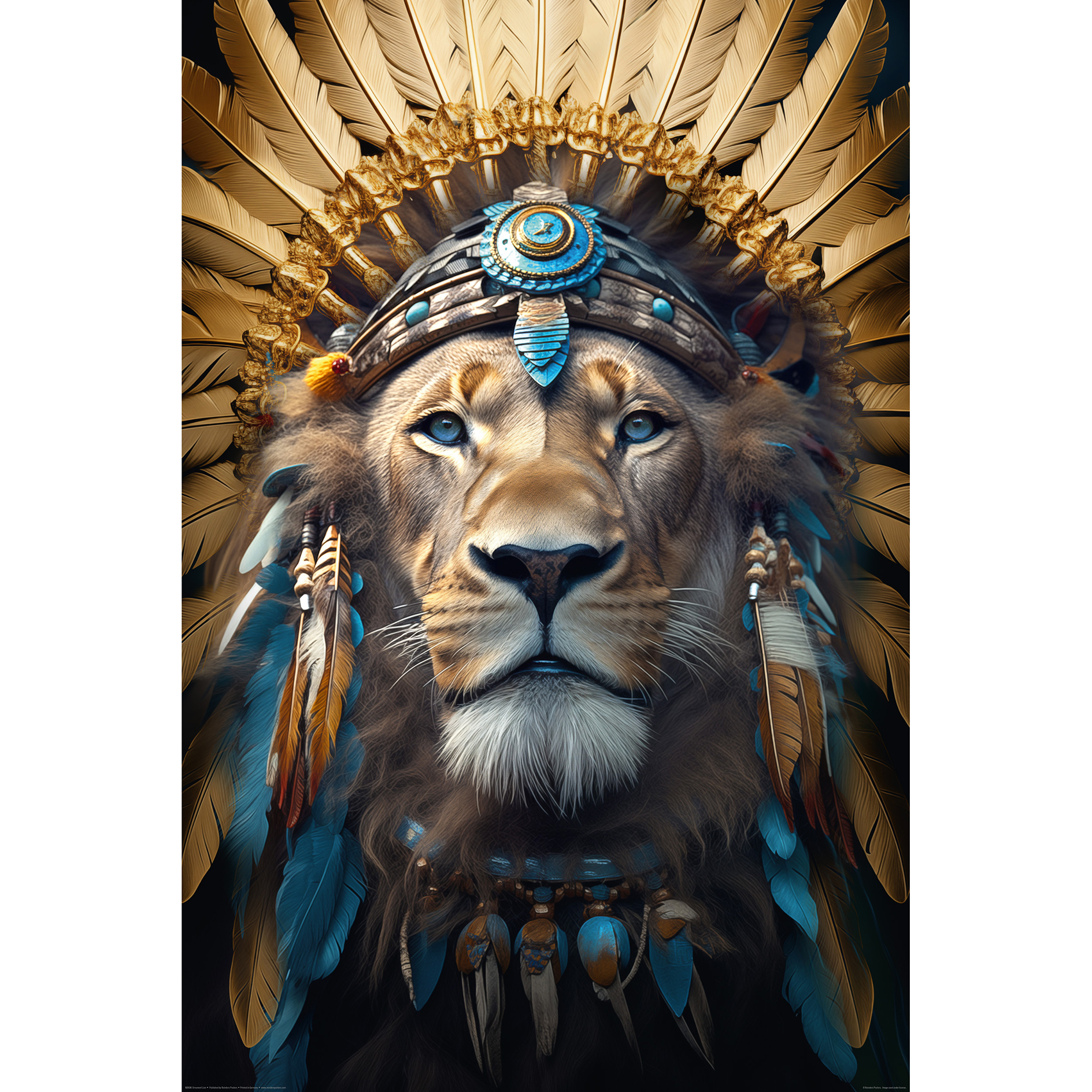 Deco-Panel ORNAMENT LION - 60x90 cm