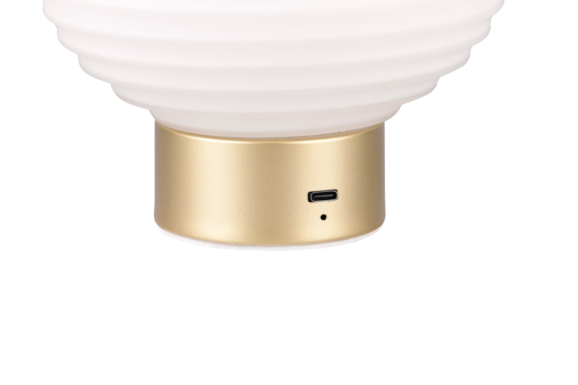RL Akku LED Tischlampe EARL messingfarbig /weiß