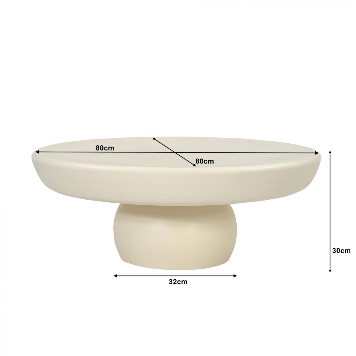 Livingfurn - Dune salontafel 80 cm - beige